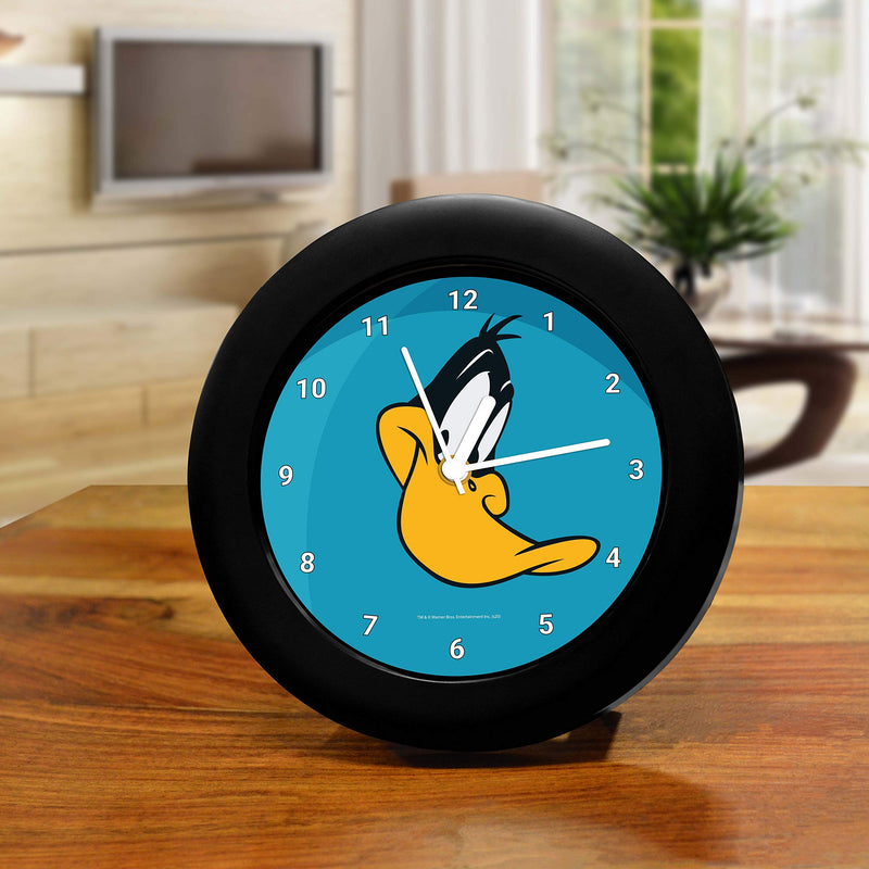 MCSID RAZZ- Looney Tunes -Daffy Duck Table Clock Desk Clock |Table Clock for Office, Birthday Gift Officially Licensed by Turner Entertainment Co, USA(India)