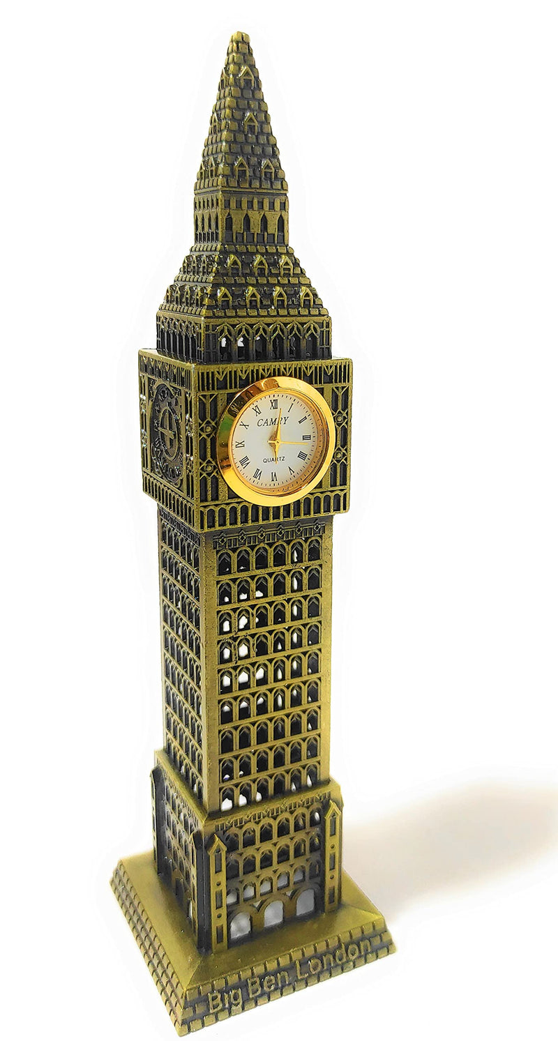 Luxuria Decor Big Ben Clock Tower of London (18 cm) with Running Clock Souvenir Showpiece/Collectible Item for Home Decor, Study Table, Travel Collection, Office Desk etc.