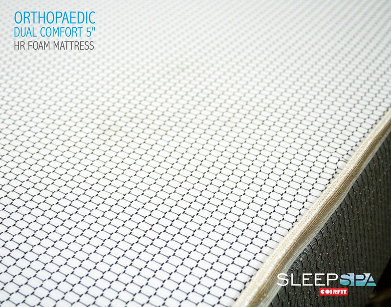 SLEEPSPA Dual Comfort -Hard and Soft-with Soft Comfort Cubes and Rebotech 5 inch Single Size High Resilience (HR) Foam Mattress | 7 Years Warranty (LxW: 72X36X5)