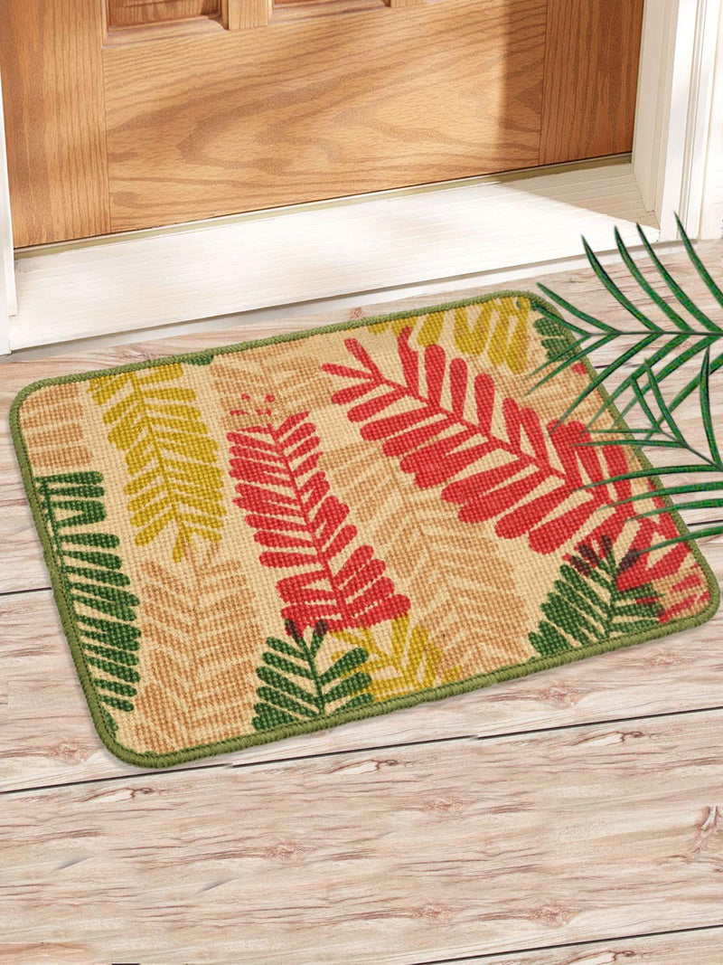 SARAL HOME EASY LIVING Saral Home Jute Printed Doormat Set of 3 (Multi, 40X60 Cm), Large Rectangle