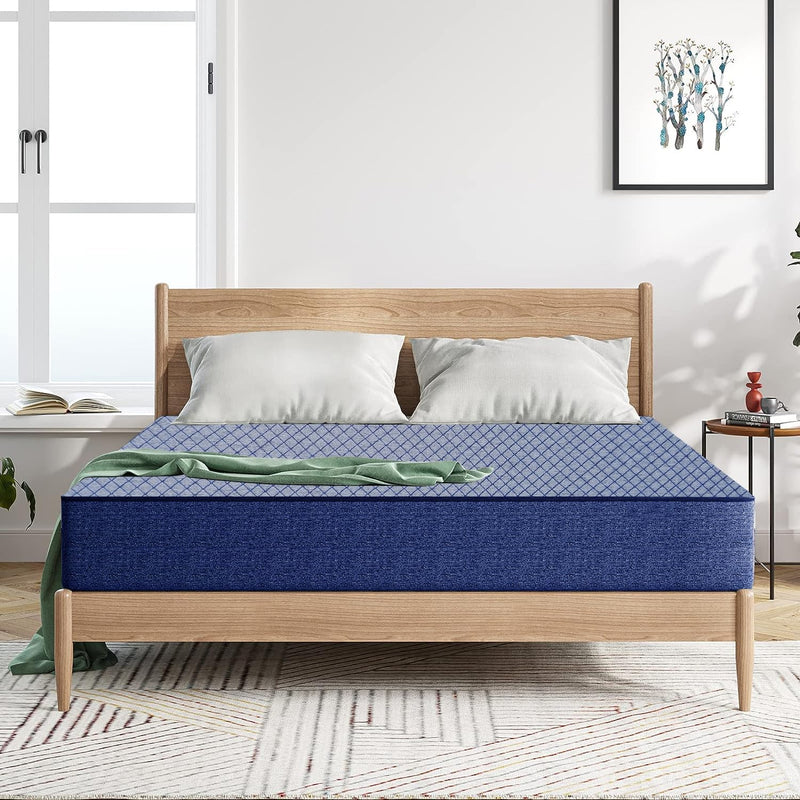 TRENDY VIBES | King Size | Orthopedic Mattress Memory Foam Mattress, Mattress Single Bed | 6-Inch | Bed Mattress, King Size Mattress (72x70x6 Inches, Medium Firm) - Navy Blue