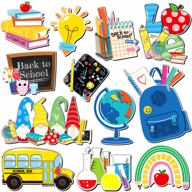 12 Pcs Back to School Fridge Magnets for Kids Magnetic Books Bags Car Refrigerator Magnet for Whiteboard Letter Magnets Animal Magnets Fruit Magnets School Bus Alphabet Magnet for School Birthday Gift