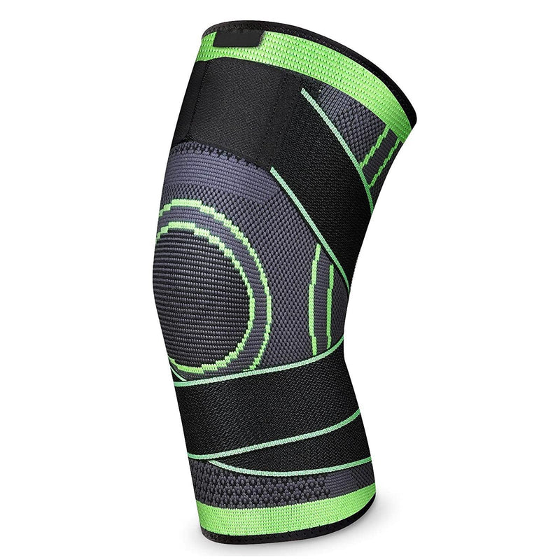 serveuttam Leosportz (pack of 1) Knee Sleeve, Compression Fit Support -for Joint Pain and Arthritis Relief, Improved Circulation Compression - Wear Anywhere - Single (Green)