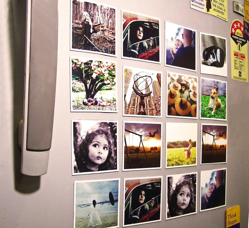 XOXOMags Set of 16 Photo Magnets - Turn your photos into fridge magnets - Personalised Printed Magnets