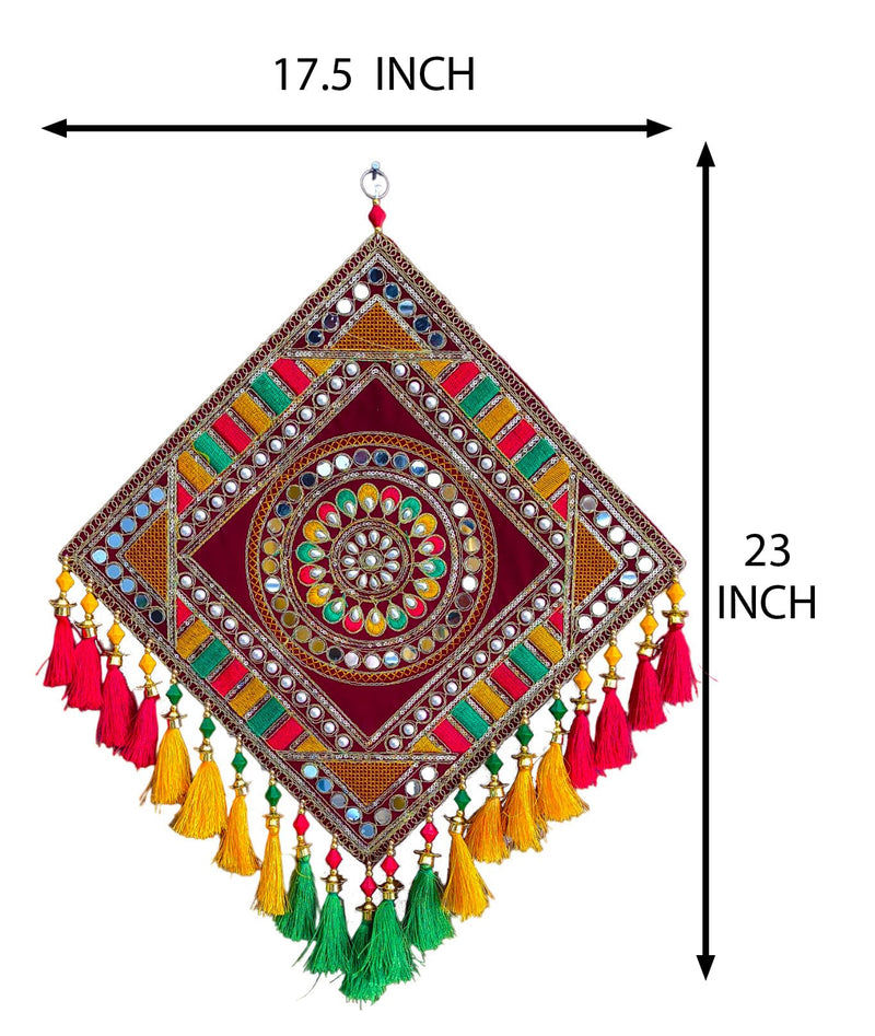 REPTUM DECOR Velvet Traditional Rangoli DESIGN WALL HANGING 1 Piece