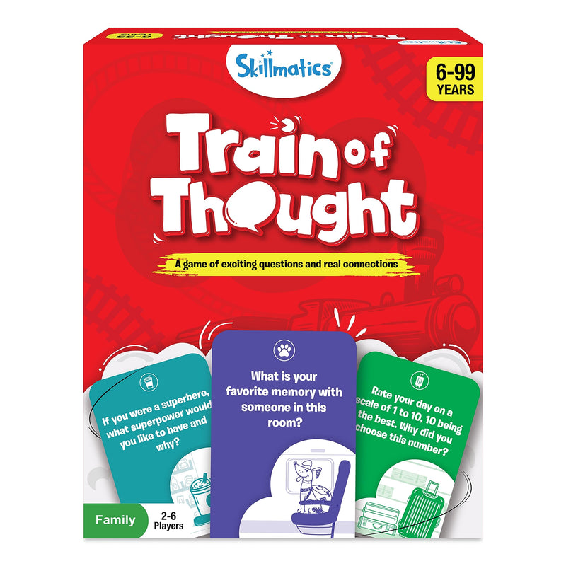 Skillmatics Card Game - Train of Thought, Fun for Family Game Night, Educational Toys, Travel Games for Kids, Teens and Adults, Gifts for Boys and Girls Ages 6, 7, 8, 9 and Up