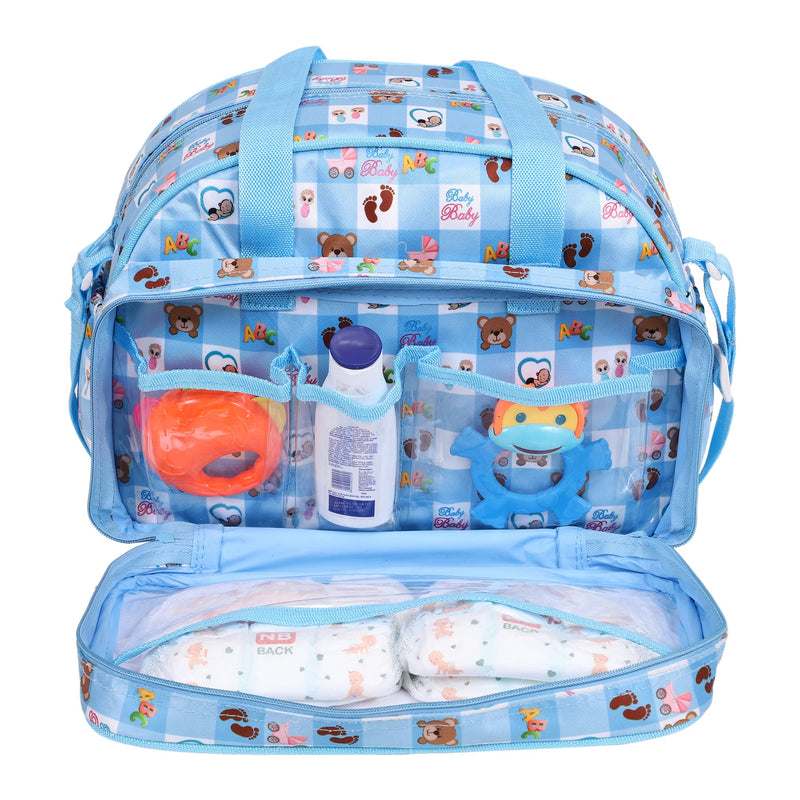 Gloworm Maternity Diaper Bag Nursery Print (Sky Blue)