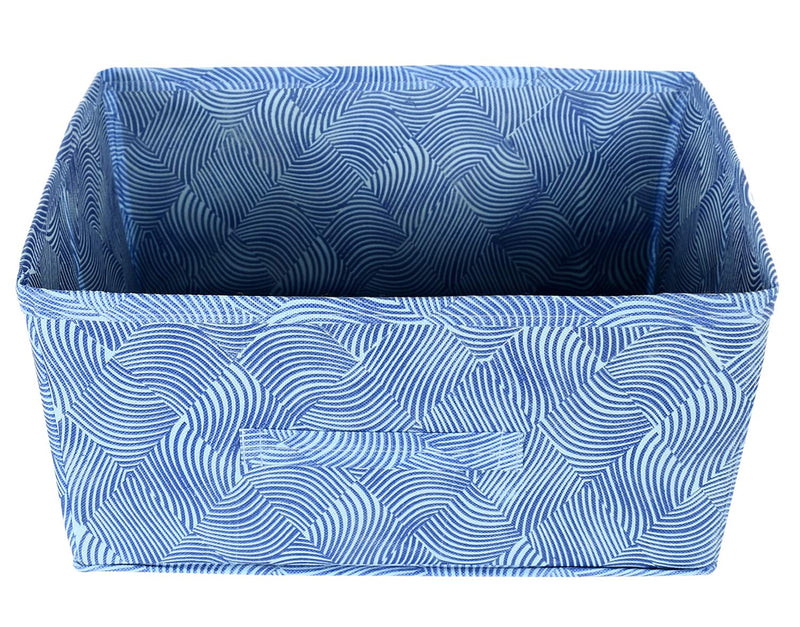 Kuber Industries Storage Box|Toy Box Storage For Kids|Foldable Storage Box| Rectangular Storage Box|Pack of 2 (Blue)