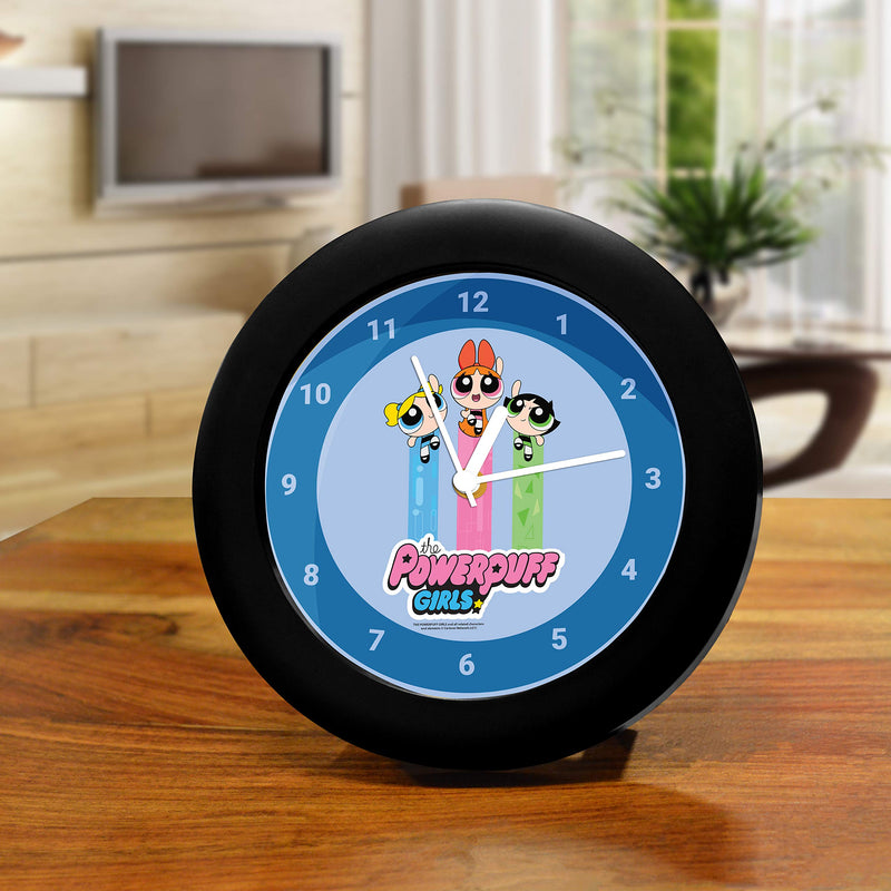 MC SID RAZZ - The Powerpuff Girls -Decorative Design Round Table Clock - Officially Licensed by Turner Entertainment Co, USA (Fly (with Number))