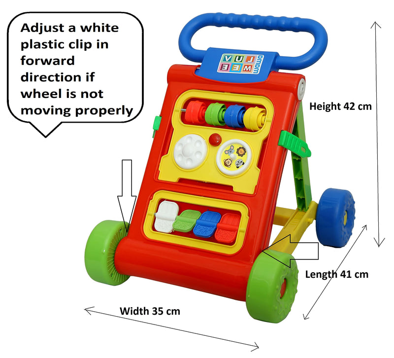 Goyal's My First Step Baby Activity Walker, 6 Months -1.5 Year (Red) - Suitable for Kids Height Upto 32 Inches / 80 Cms