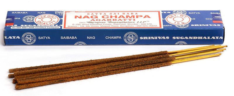 Satya Sai Baba Original Nag Champa Joss Incense Sticks 15g Box (3 Packs)