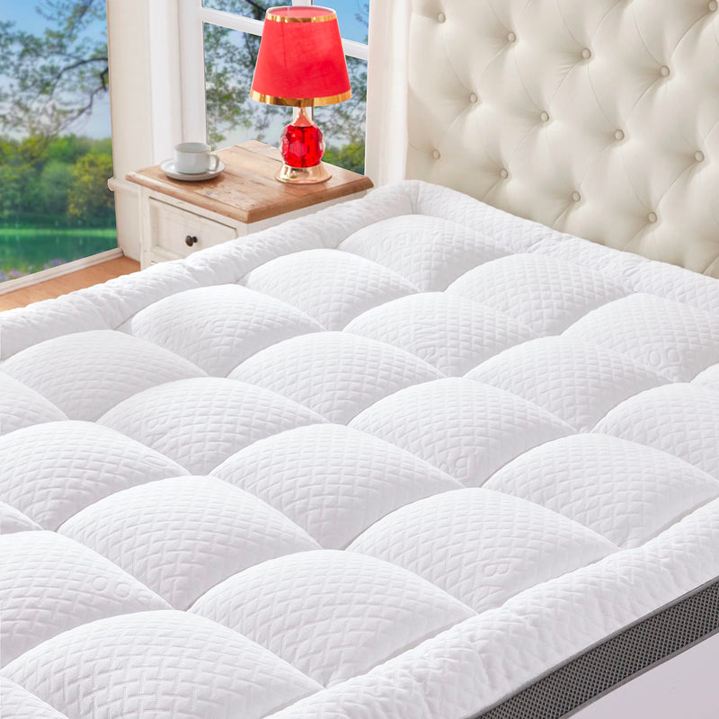 Ichrysania Bamboo Mattress Toppers (Snowwhite, Queen)