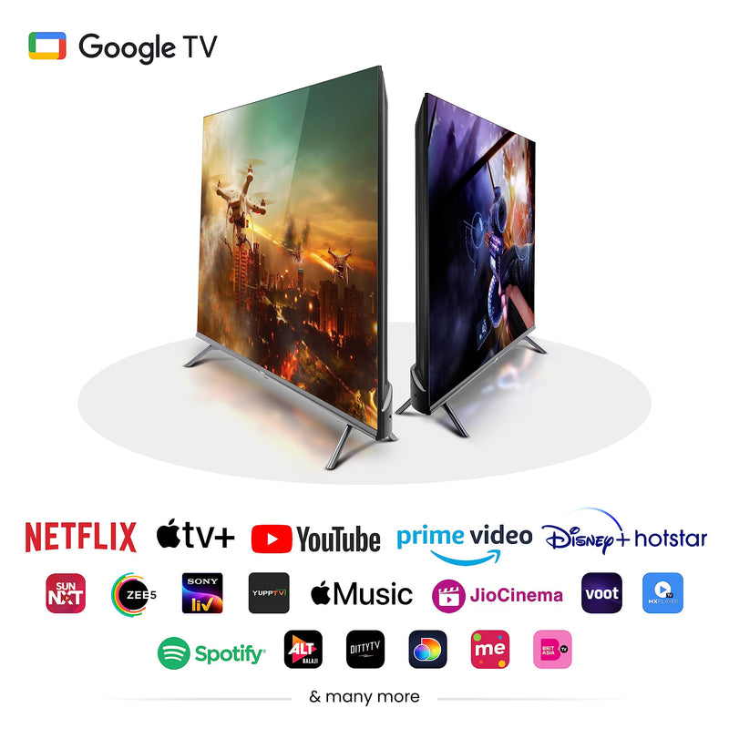 ALT 139 cm (55 inch) Premium Series 4K Ultra HD QLED Google Smart TV 55QUGA1 (Black) 2023 Model