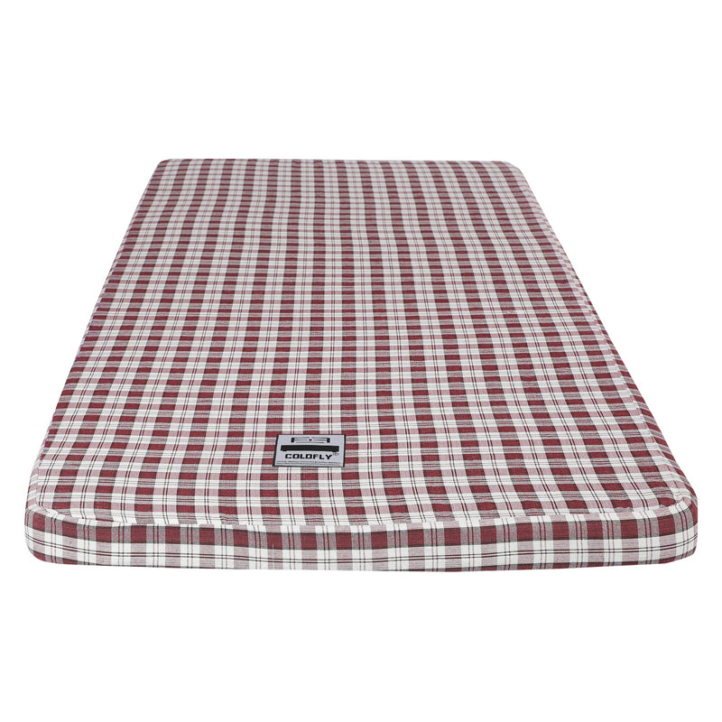 COLOFLY Pu Foam Mattress (Single, Maroon), 72X35X3