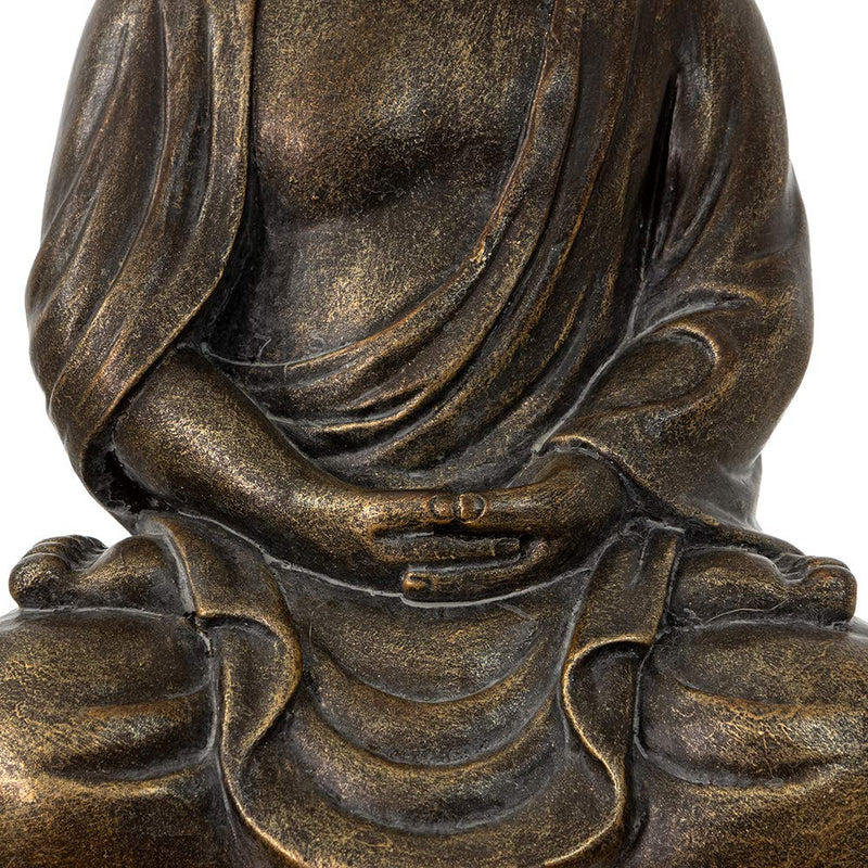 dharma emporium Buddha Statue, Antique Finish, 8”, Meditating, Seated Amitābha (Antique Bronze Patina)