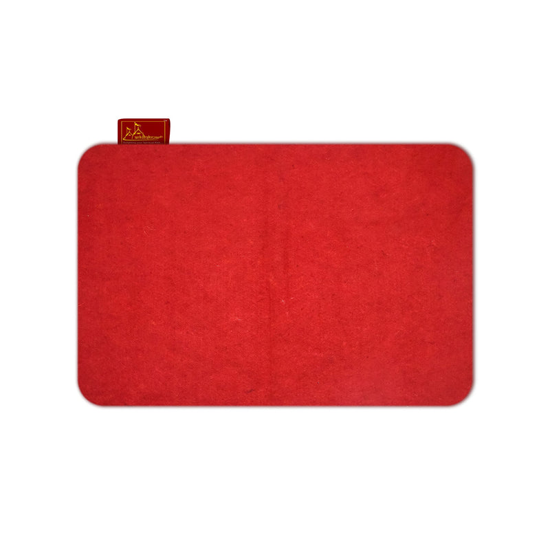 Achleshwar Woollen Aasan/Aasna for Complete Result on Doing Puja and to Avoid Side Effects on Direct Sitting on The Ground and Worshiping.| Home|| Pooja| Red, (24x20 Inch) ; Ach241