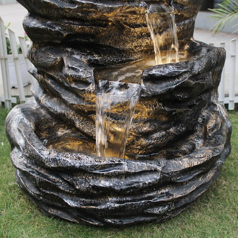 Wonderland 35inch Height Rock Fountain | Made of Fiber |for Outddor and inddor use