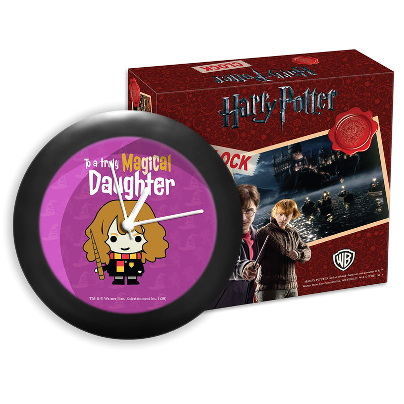 MCSID RAZZ- Harry Potter - Chibi Hermione Magical Daughter | Table Clocks Desk Clock | Table Clock for Home Decor |Table Clock for Office- Official Licensed by Warner Bros, USA