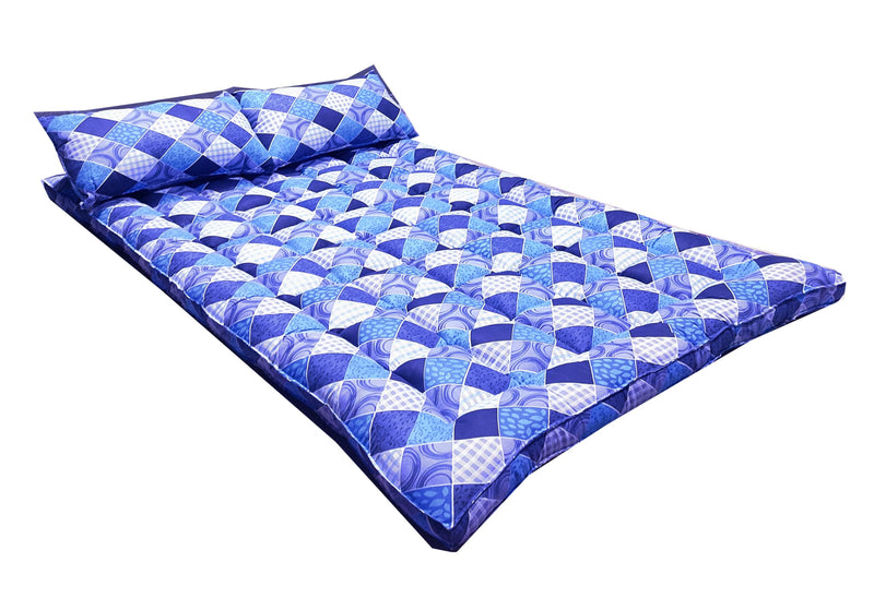 Ozone Mattress Organic Kapok Silk Cotton Ilavam Panju Foldable Double Cot Floor Sleeping Bed Mattress,6 x 4 ft / 72 x 48 x 3 inch,Multicolour.