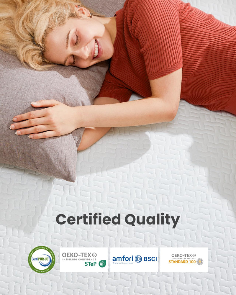 Dreamsmith 3 Inch Memory Foam Mattress Topper Full, Cooling Gel-Infused Bed Topper for Back Pain with Removable Soft Cover, CertiPUR-US Certified, Full