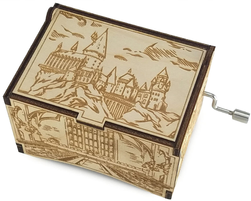 TheLaser'sEdge, Hogwarts Castle with The Music of Hedwig's Theme, Personalizable Laser Engraved Music Box (Std Quote