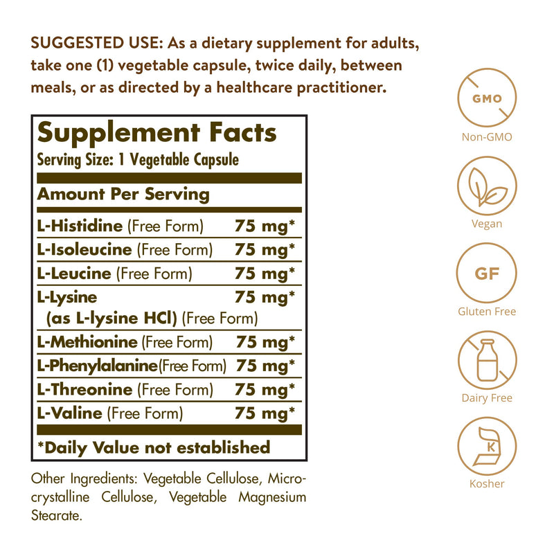 Solgar, Essential Amino Complex, 90 Vegetable Capsules