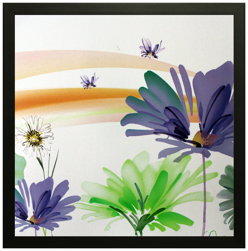 SAF Special Effect Textured Floral Painting (SANFO63, 25 cm x 3 cm x 25 cm) SANFO63