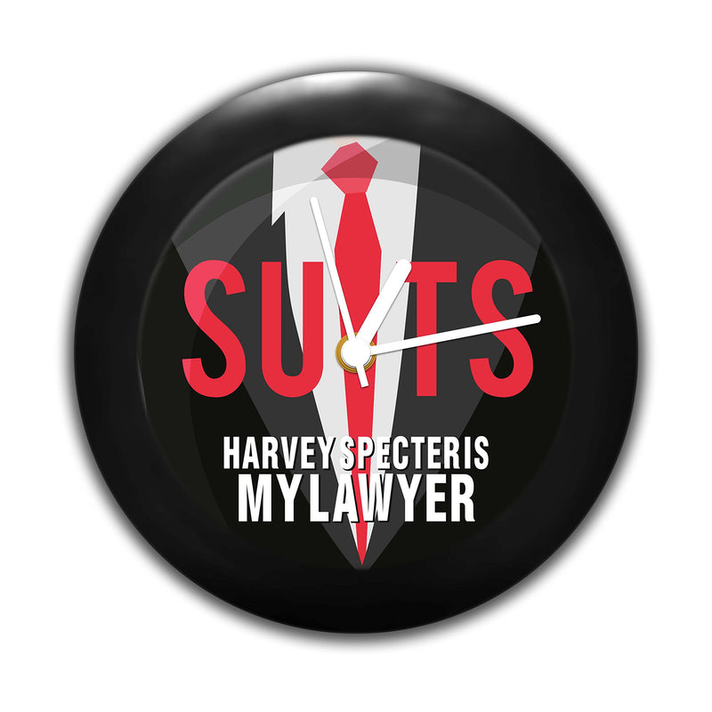 MCSID RAZZ Plastic Suits TV Series Harvey Specter is My Lawyer Table Clock (Multicolour, 6.2 Inch X 6.2 Inch X 2.3 Inch, India)