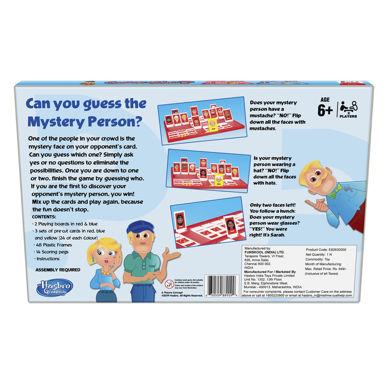 Hasbro Gaming Guess Who? Game Original Guessing Board Game, Mystery Board Game For Kids Ages 6 And Up For 2 Players