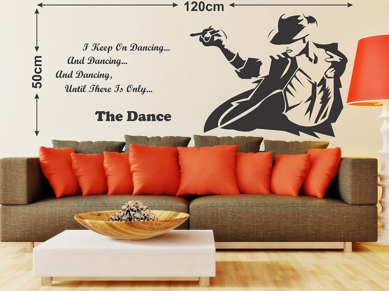 Wallstick 'Michael Jackson' Wall Sticker (Vinyl, 49 cm x 4 cm x 4 cm)