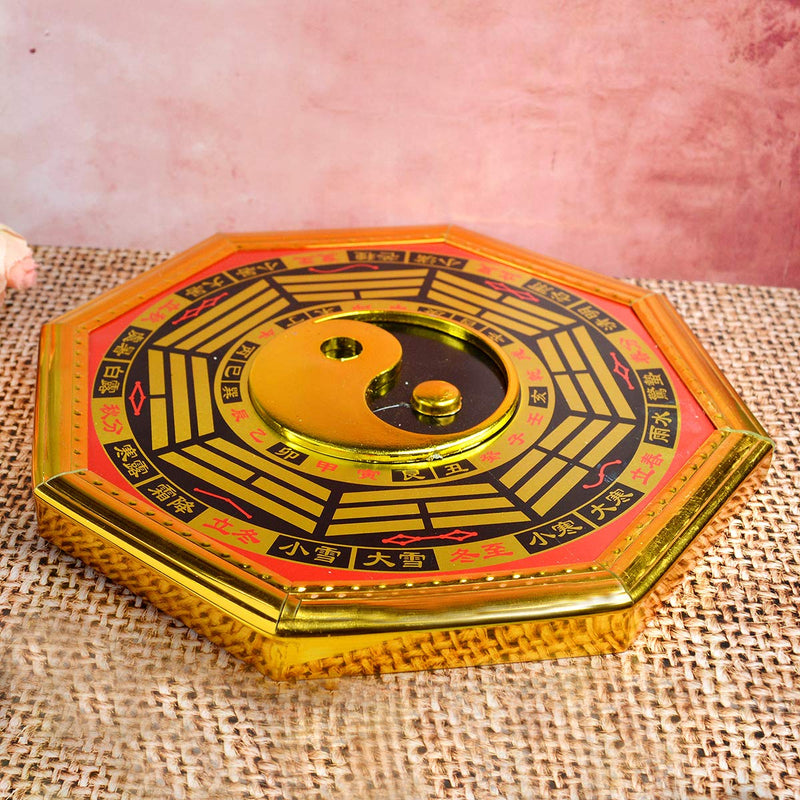 Crystu Vastu Feng Shui Yin Yang Bagua Mirror Yin Yang Pakua Mirror for Positive Energy Protection & Prosperity