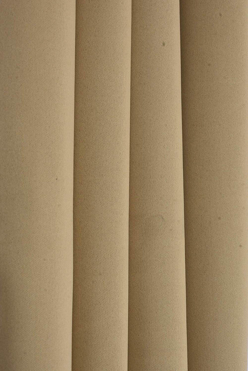 AM Creation Premium Heavy Fabric 100% Blackout Curtains for Living Room | Bedroom | Hall- Size Long Door 9 Feet Set of 2 - Golden