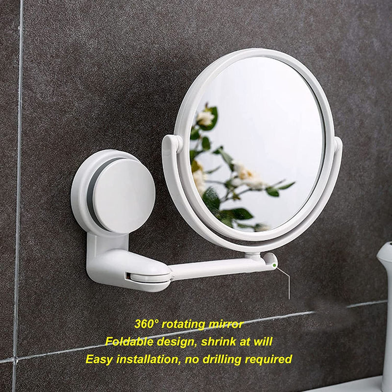 Azelf Folding Wall Hang Vanity Mirror Bath Mirrors Shave Mirrors Makeup Supplies