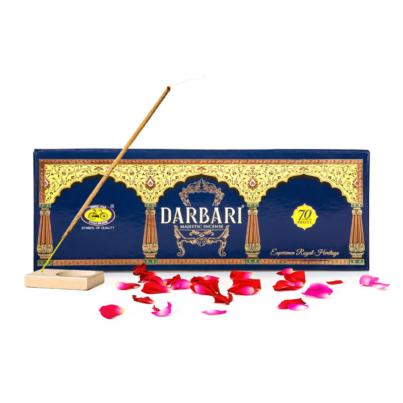 Cycle Pure Darbari Incense Sticks | 2 Fragrances per pack | 24 Incense Sticks | Floral & Sandal Natural Fragrance for Special Occasions