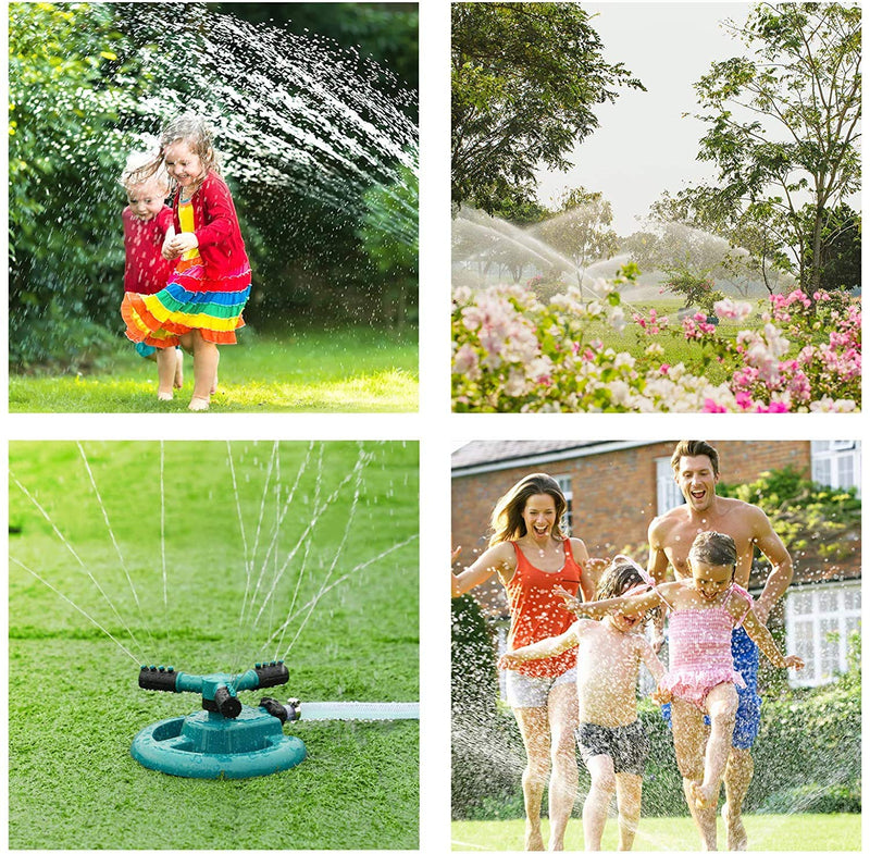 UCRAVO Garden Sprinkler, Adjustable 360 Degree Rotation Lawn Sprinkler, Large Area Coverage, Sprinklers for Yard for Plant Irrigation and Kids Playing