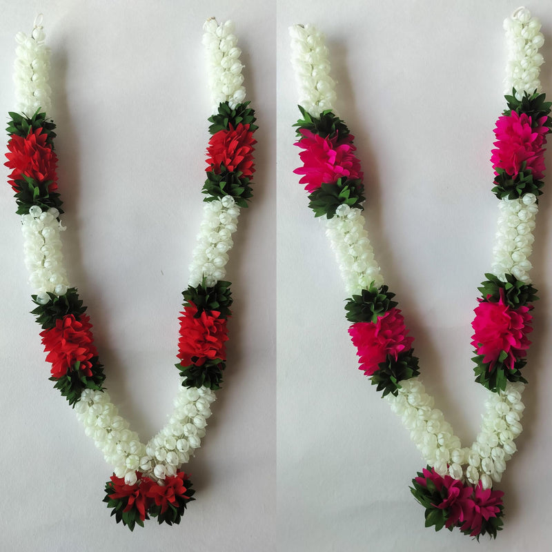 Beautiful Handmade Mala Garland for Photo Frames | Plastic Artificial Flower Garland Mala for God Idols, Photo Frame, Mandir and Temple