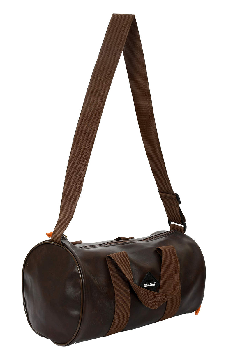 Kuber Industries Duffle Bag for Travel|Clothes Storage Bag|Gym Bag with Shoes Compartment (Brown)