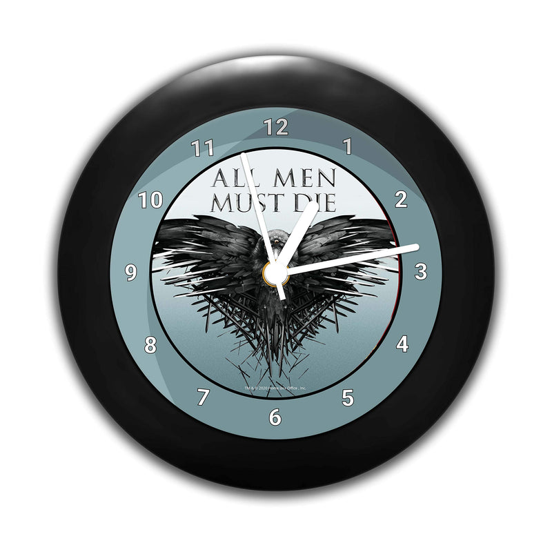 MCSID RAZZ -Game of Thrones-All Men Must Die Table Clock Birthday Officially Licensed by HBO (Home Box Office) USA