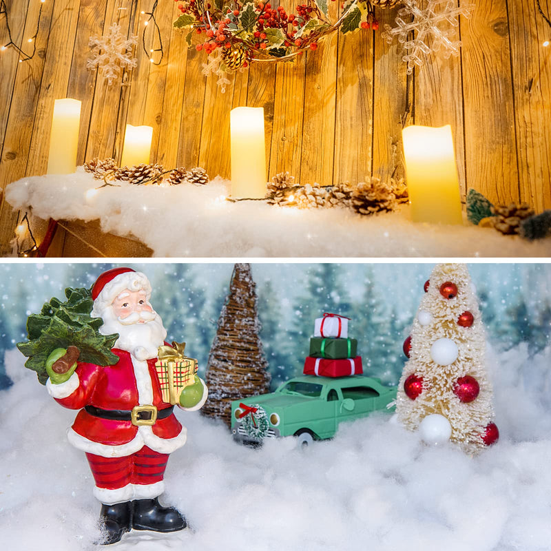 Apragaz Christmas Glitter Snow Blanket, Fake Snow Blanket Roll Indoor Decoration Artificial Snow Blankets Set for Winter Wonderland Christmas Village Wall Tree Xmas Backdrop Party Decor (0.8 * 2.4M)