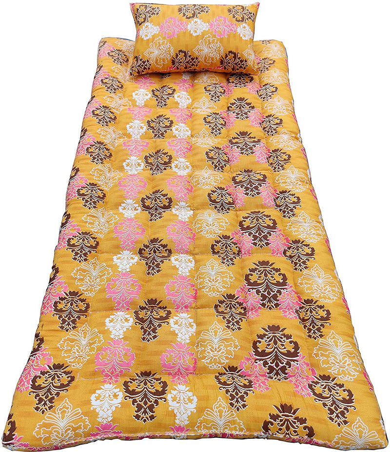 Nivedha Mattress Organic Kapok Silk Cotton ilavam Panju Semal Single Cot Floor Mattress with 1 Pillow (Size: 6 x 3 ft /72 x 36 x 3 Inches)