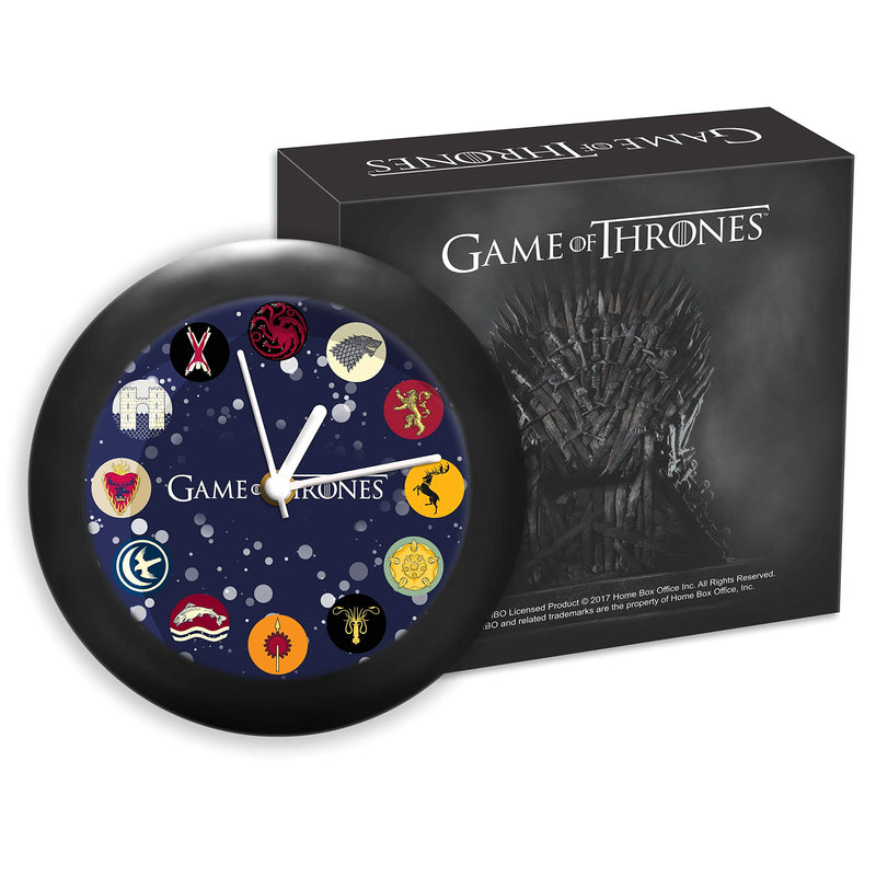 MCSID RAZZ- Plastic Game of Thrones All Houses Table Clock Desktop Clock, Standard Size, Multicolour