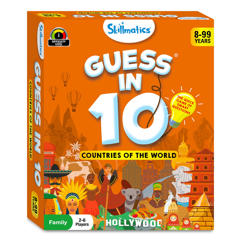 Skillmatics Card Game - Guess in 10 Countries of The World, Perfect for Boys, Girls, Kids, and Families Who Love Educational Toys, Travel Friendly, Gifts for Ages 8, 9, 10 & Up