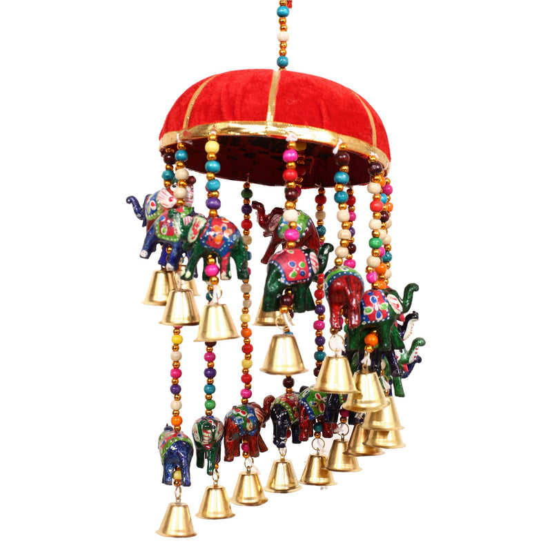 Sparkling 19 Elephant Set Wind Chime for Home Decor