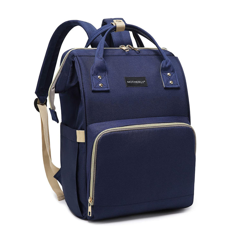 motherly Diaper Bags for Mom Travel Basic Edition|6 Month Warranty |(Navy Blue)