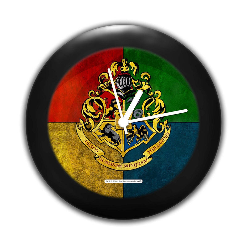 Mc Sid Razz Harry Potter - House Crest Multicolour Table Clock Licensed by Warner Bros,USA | Gift Desk Clock | Table Clock for Home Decor | Gift Set Birthday Gift