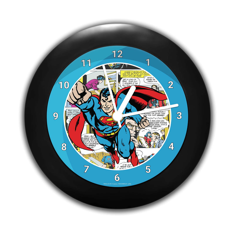 MCSID RAZZ- DC -Comics Superman Table Clock Gift Set for Birthday Official Licensed by Warner Bros, USA