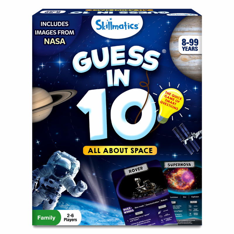 Skillmatics Card Game - Guess in 10 NASA Space, Perfect for Boys, Girls, Kids & Families Who Love Educational Toys, Gifts for Ages 8, 9, 10 and Up