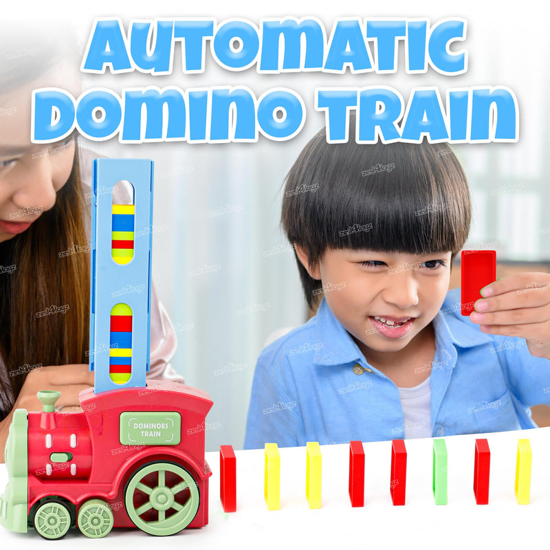 Zest 4 Toyz Domino Train Toy Domino Blocks Set for Kids Educational Game with Light & Sound Stacking Toy for 3-7 Year Old Toys for Kids (Battery Included) 60 Pieces