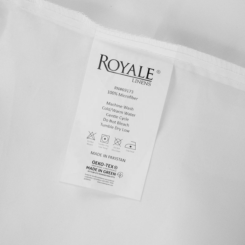 Royale Linens 2 Pack Flat Sheet Set - Top Sheet - Ultra Soft & Breathable - Brushed 1800 Microfiber - Wrinkle & Stain Resistant - Hotel Quality - King Flat Sheet Sold Separately (King, White)