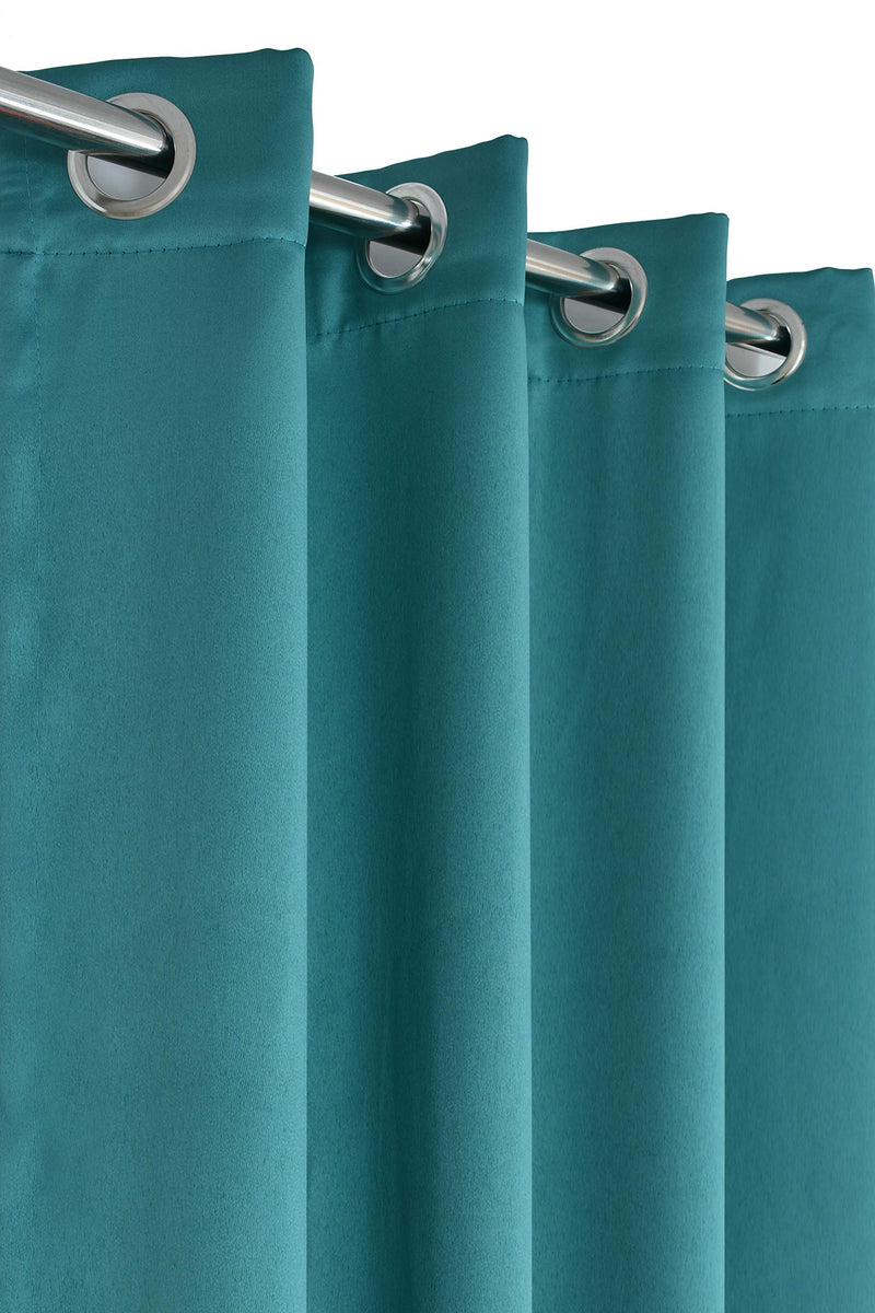 Kiara Creations 2 Piece Room Darkening Solid Thermal Insulated Blackout Curtains For Window 5 Feet, Aqua (Aqua, Window - 5 Feet), Opaque